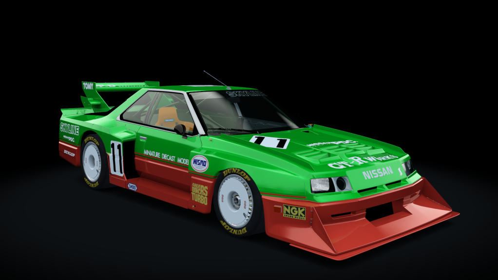 Nissan Skyline R30 Super Silhouette, skin Green Red