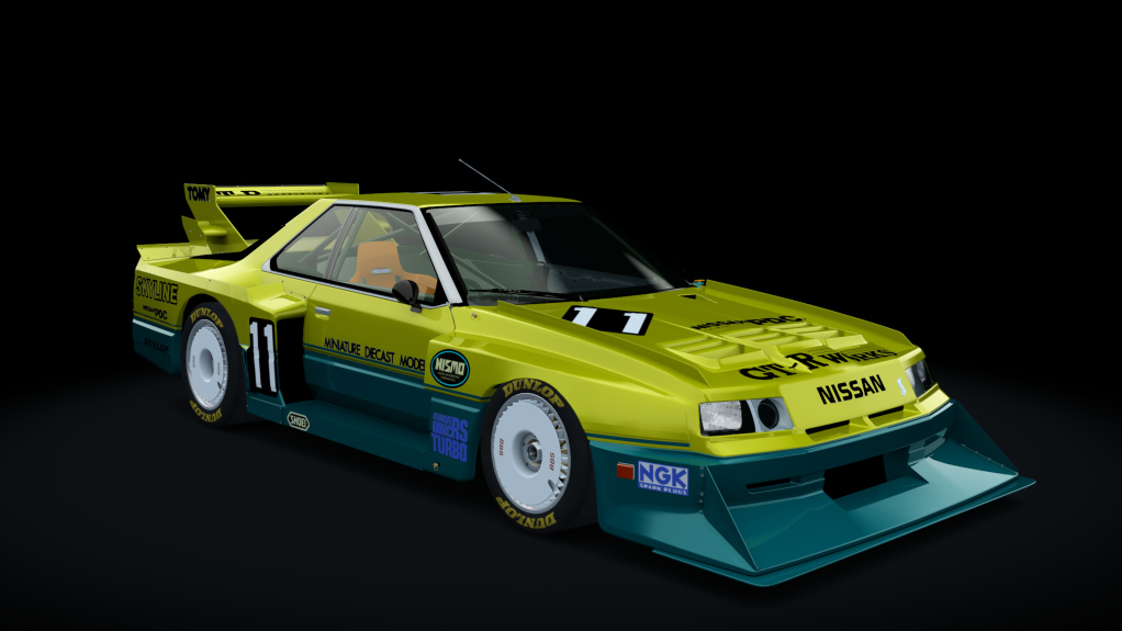 Nissan Skyline R30 Super Silhouette, skin Yellow Green