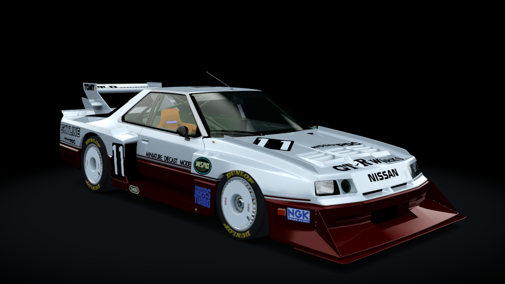 Nissan Skyline R30 Super Silhouette, skin white red