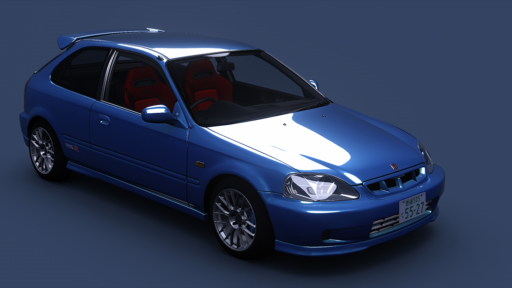 Honda Civic Type R (EK9) Turbo ver. 2, skin Electron_Blue_Pearl