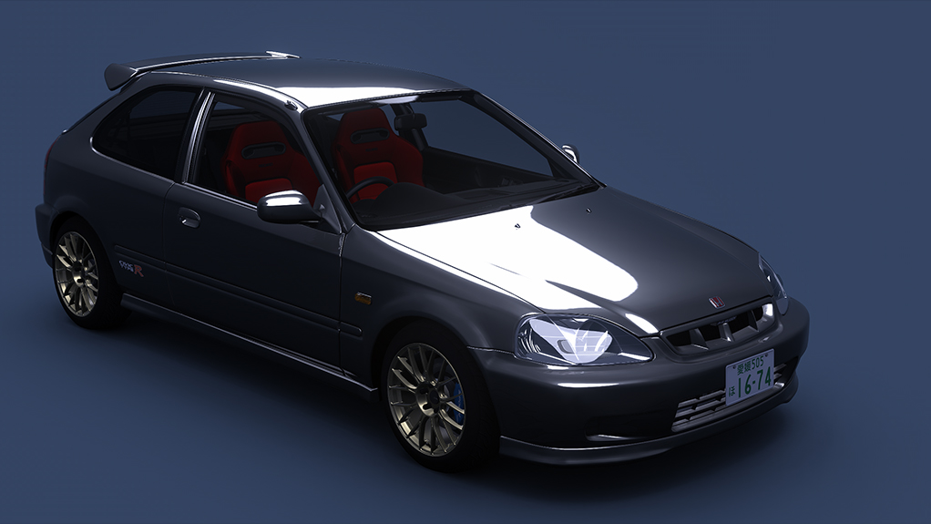 Honda Civic Type R (EK9) Turbo ver. 2, skin Flamenco_Black_Pearl