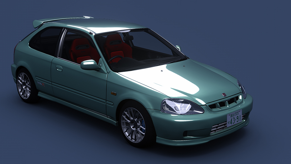 Honda Civic Type R (EK9) Turbo ver. 2, skin Midori_Green_Pearl