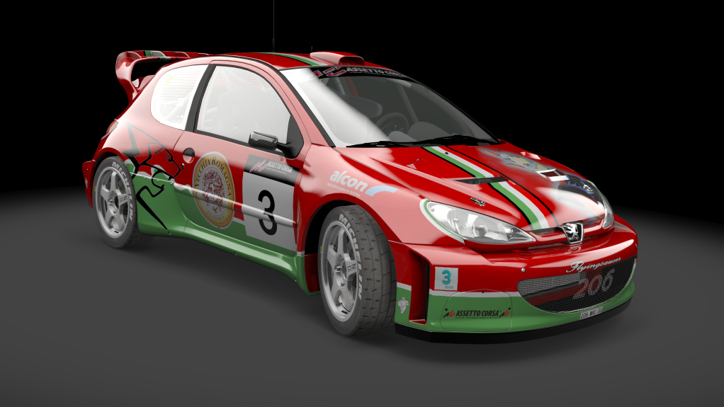 Peugeot 206 WRC, skin Flyingsaucer