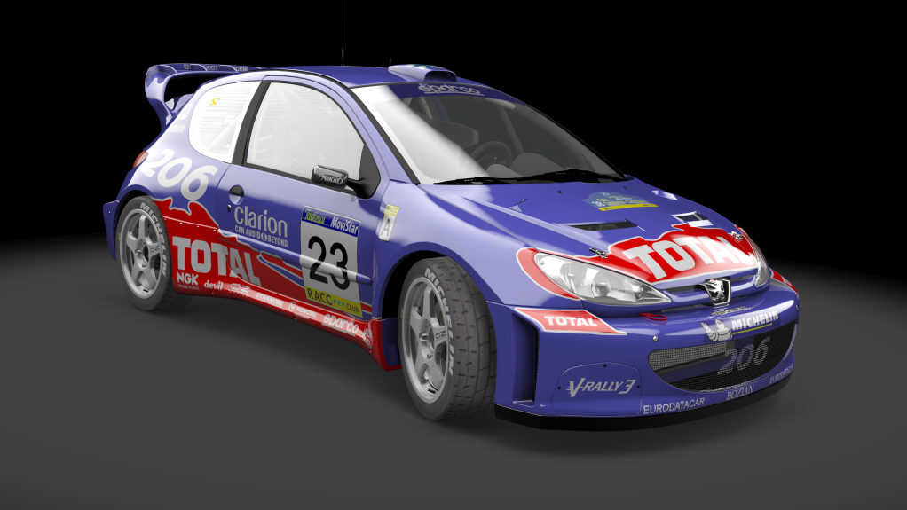 Peugeot 206 WRC, skin Harri_Rovanperä_Catalunya_2002