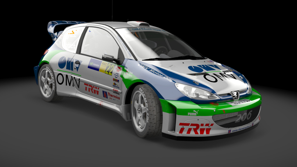 Peugeot 206 WRC, skin OMV_Catalunya_2006