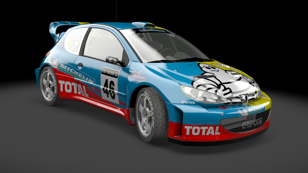 Peugeot 206 WRC, skin Rossi