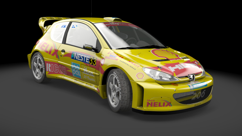 Peugeot 206 WRC, skin Timo_Salonen_Rally_de_Finlande_2002