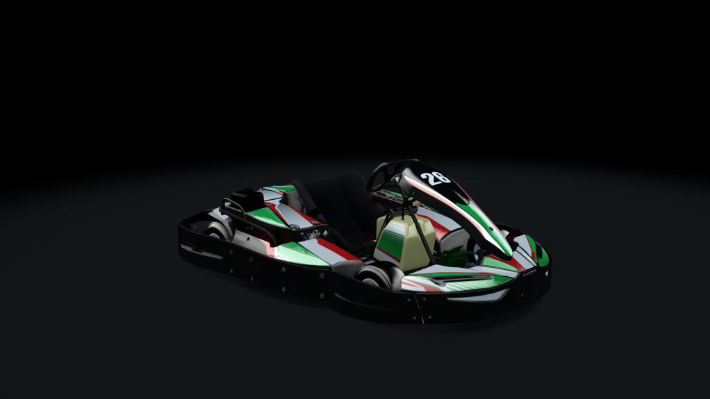 Sodi SR4/5 kart, outdoor GX270, skin 226_greenred