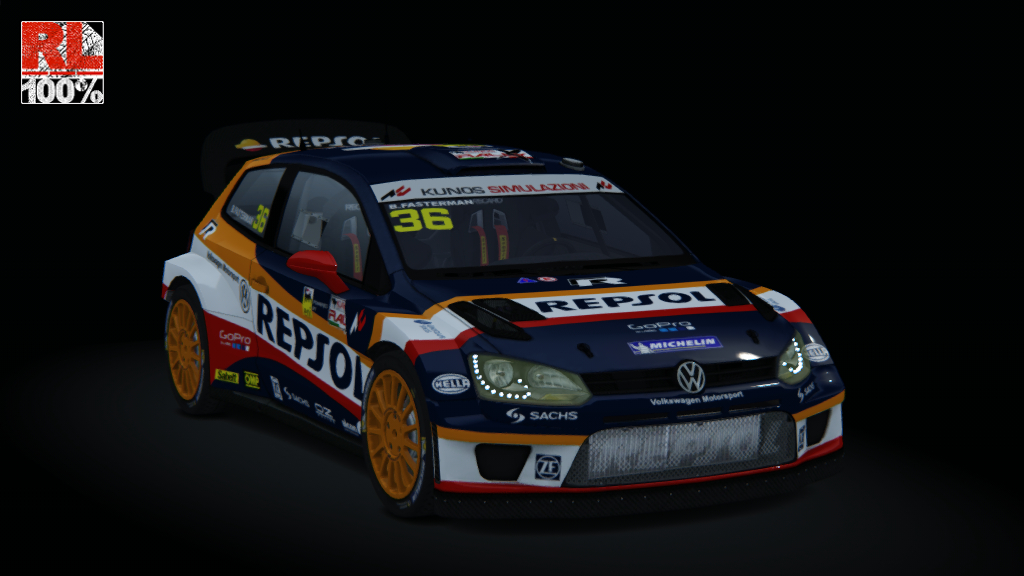 RL Volkswagen Polo WRC 2015, skin KRX_Repsol_36