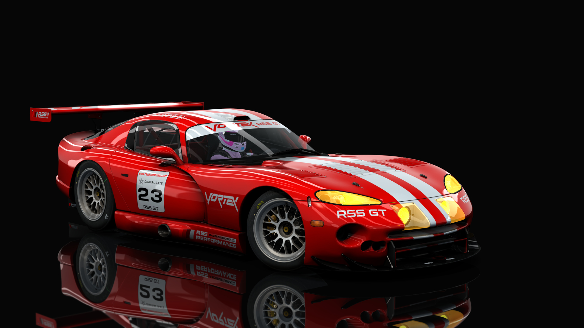 GT Vortex V10, skin red_stripes