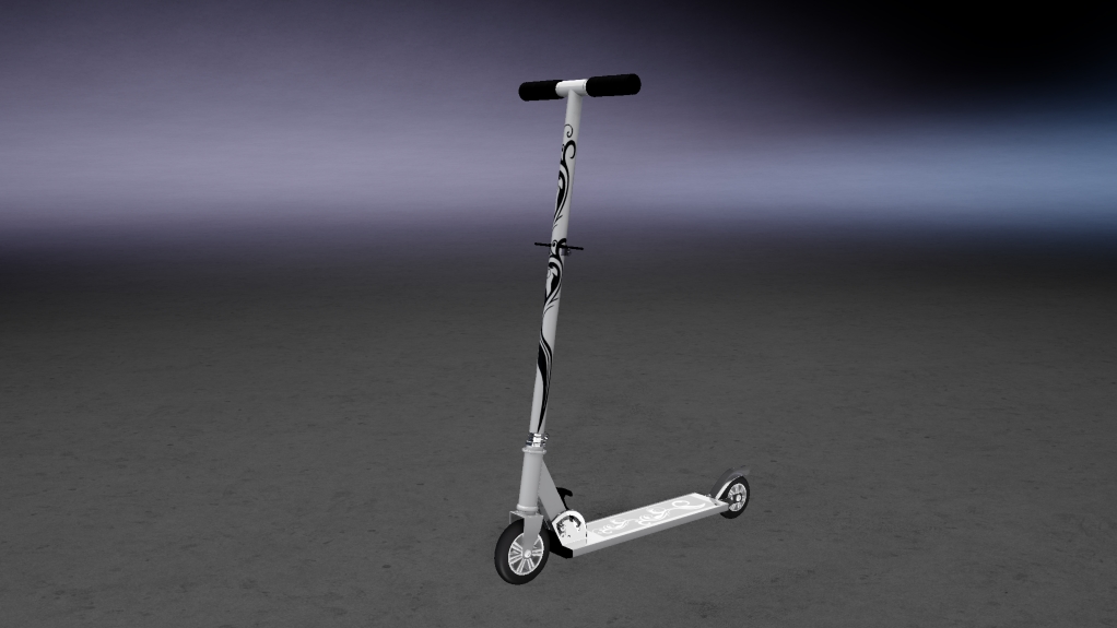 kick scooter, skin black