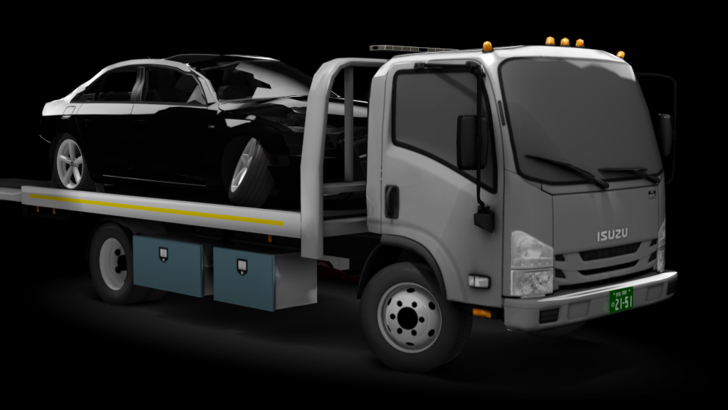 τraffic jp - Isuzu NPR Hauler Loaded, skin grey