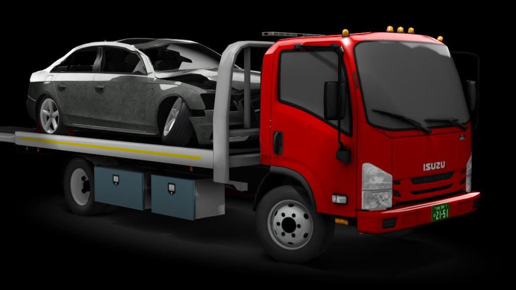 τraffic jp - Isuzu NPR Hauler Loaded, skin red